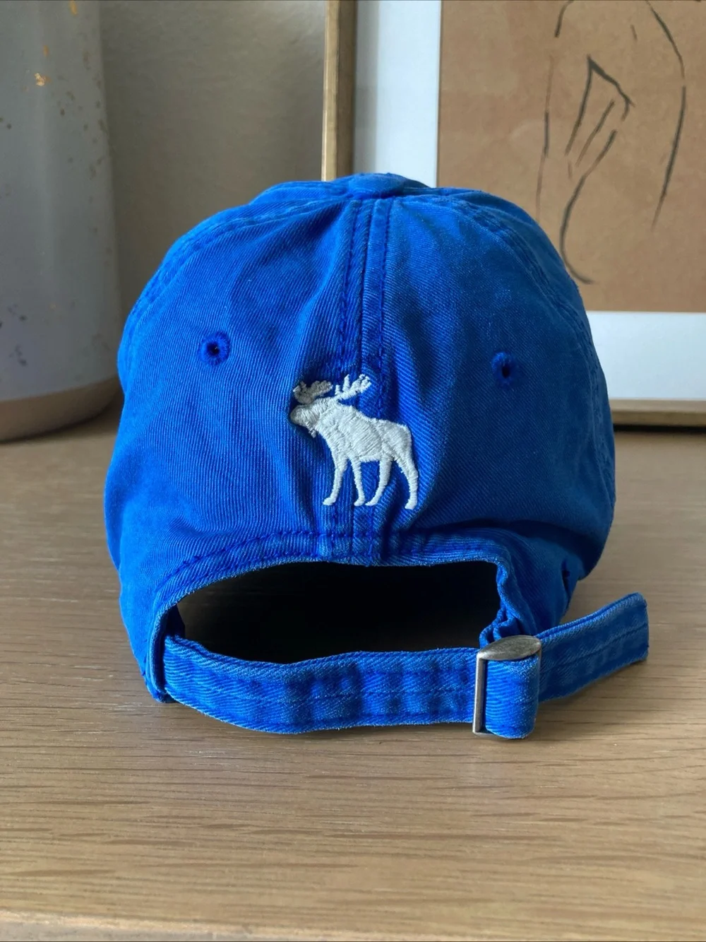 Y2K Abercrombie & Fitch Royal Blue Baseball Cap with White Logo